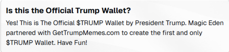 Trump wallet